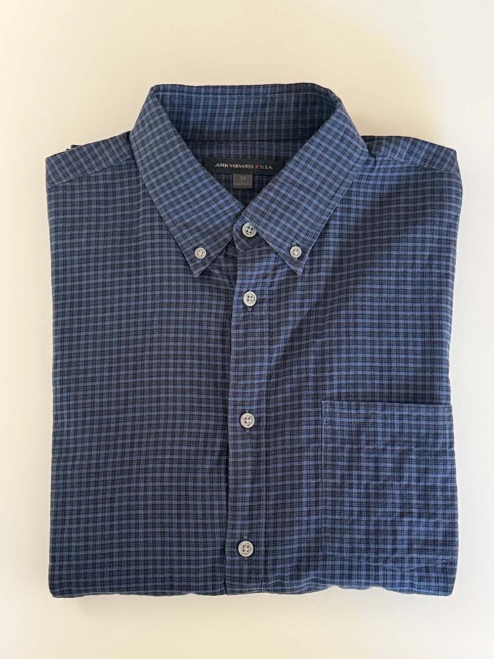 John Varvatos gingham plaid shirt